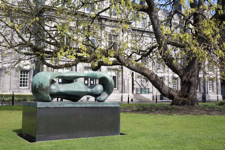 bronze sculpture by Henry Moore Reclining Connected Forms